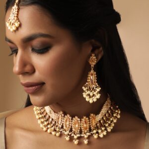 22K Gold Plated Jewellery Set - Gold